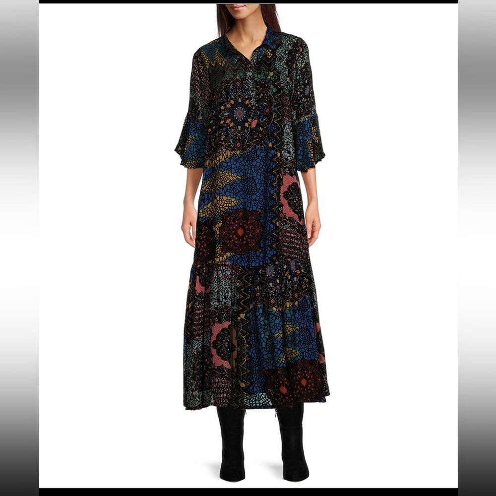 NWOT Johnny Was Women’s Multicolor Nash Paisley Midi Dress Size: M